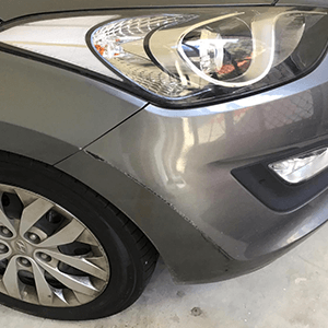 Car Panel With Scrape Before Repair